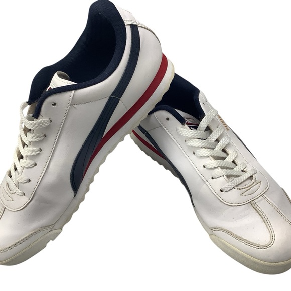 Puma Roma White, Blue, Red Size 7C - Picture 3 of 9